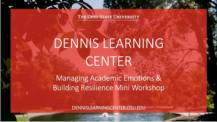 Stress Less: Managing Academic Emotions & Building Resilience Mini Workshop