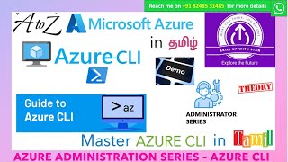 A to Z of AZURE in TAMIL - AZURE CLI Azure Cli In Tamil Azure Beginner Tutorial
