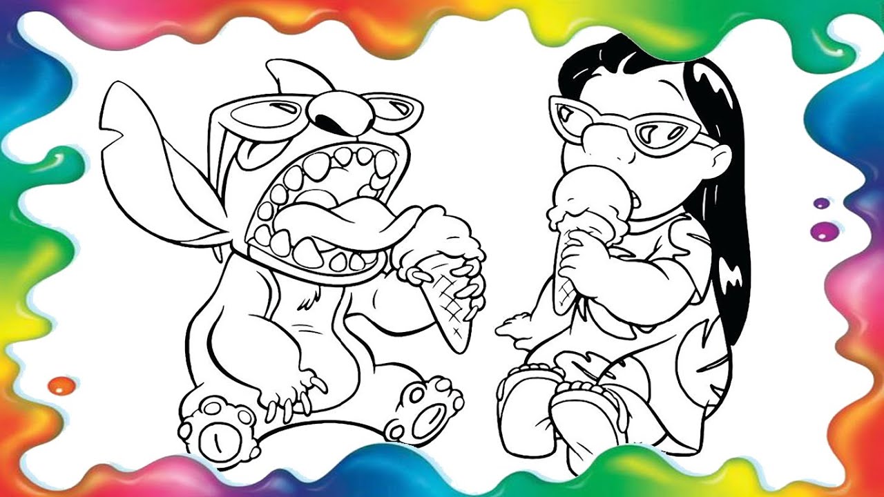 Desenhos para colorir de lilo e stitch 