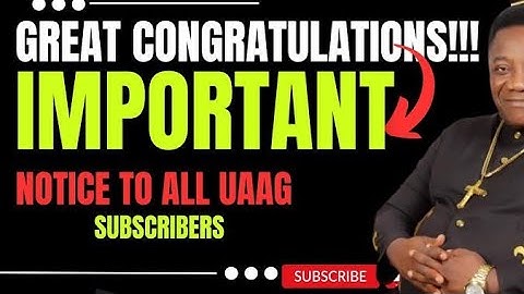 UAAG:  VIBRANT SUBSCRIBERS SPEAKS ON DISBURSEMENTS | SEE DETAILS | SHARE WIDELY 