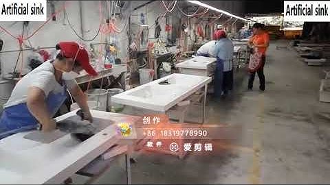 Solid Surface Sink  production and fabrication shop