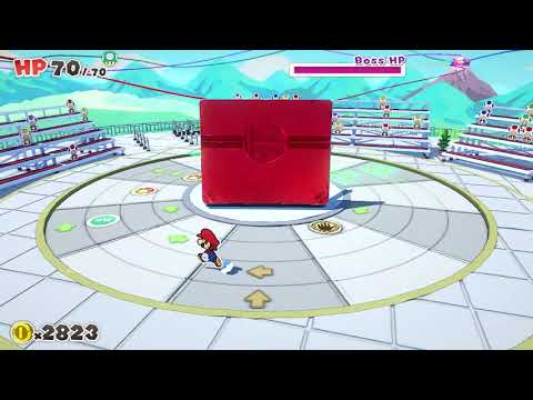Paper Mario: The Origami King – Fighting a boss - Paper Mario: The Origami King – Fighting a boss