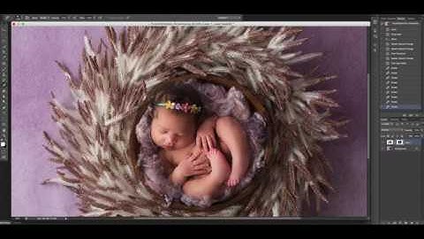 Newborn digital backdrop tutorial video