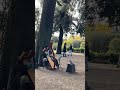 Beautiful park in #Rome &quot;Villa Borghese&quot; &amp; Stunning performance by by a harp artist 🎼 #SHORTS