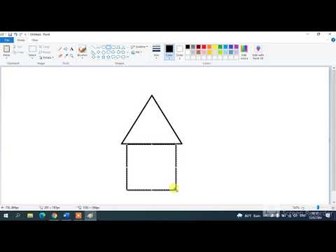การวาดภาพโดยใช้รูปร่างจากโปรแกรม Paint