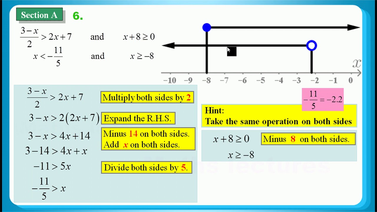 HKDSE 2018 Maths Core Paper 1 Q06 Compound Inequalities YouTube Hkdse 2018 maths core paper 1 q06 compound inequalities youtube
