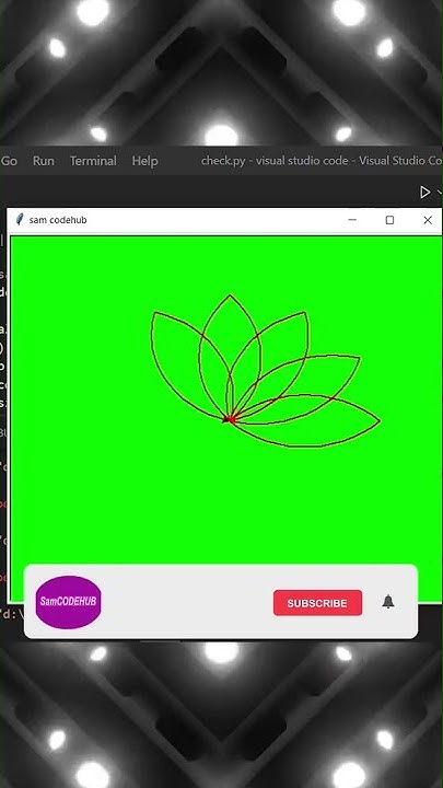 Drawing a red flower in python turtle graphic - YouTube