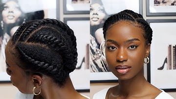 SIMPLE 4 FLAT TWIST ON 4C NATURAL HAIR | NATURAL HAIRSTYLE