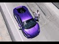 Purple Lamborghini Huracan 'Viola Parsifae' Drive & Revs at Lamborghini Miami