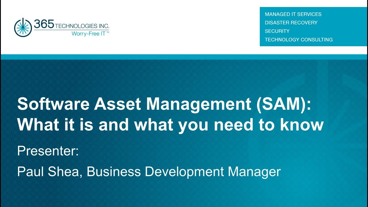 New Software Asset Management (SAM) Webinar