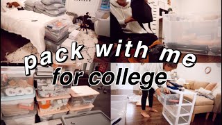 PACK WITH ME for COLLEGE sophomore year !! ll preparing for college vlog