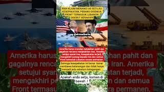 IRAN KLAIM MENANG! AS SETUJUI KESEPAKATAN, PERANG DISEMUA FRONT TERMASUK LEBANON DISEBUT BERAKHIR