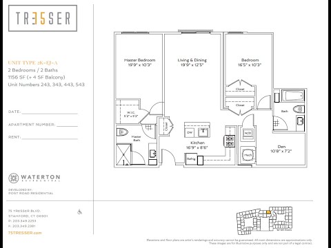 Apartment 540 2Bed/2Bath with Den