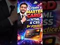 Create Mastercard with HTML & CSS ! #ai #short #reaction