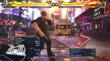 Tekken 8 Bryan Fury 119 Damage Combo with Keyboard In Practice Mode