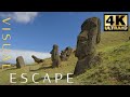 Easter island in 4k  1 hour of peaceful relaxing music