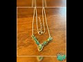 Handcrafted Sonoran Gold Turquoise V Necklace In Sterling Silver 16 Inch Chain
