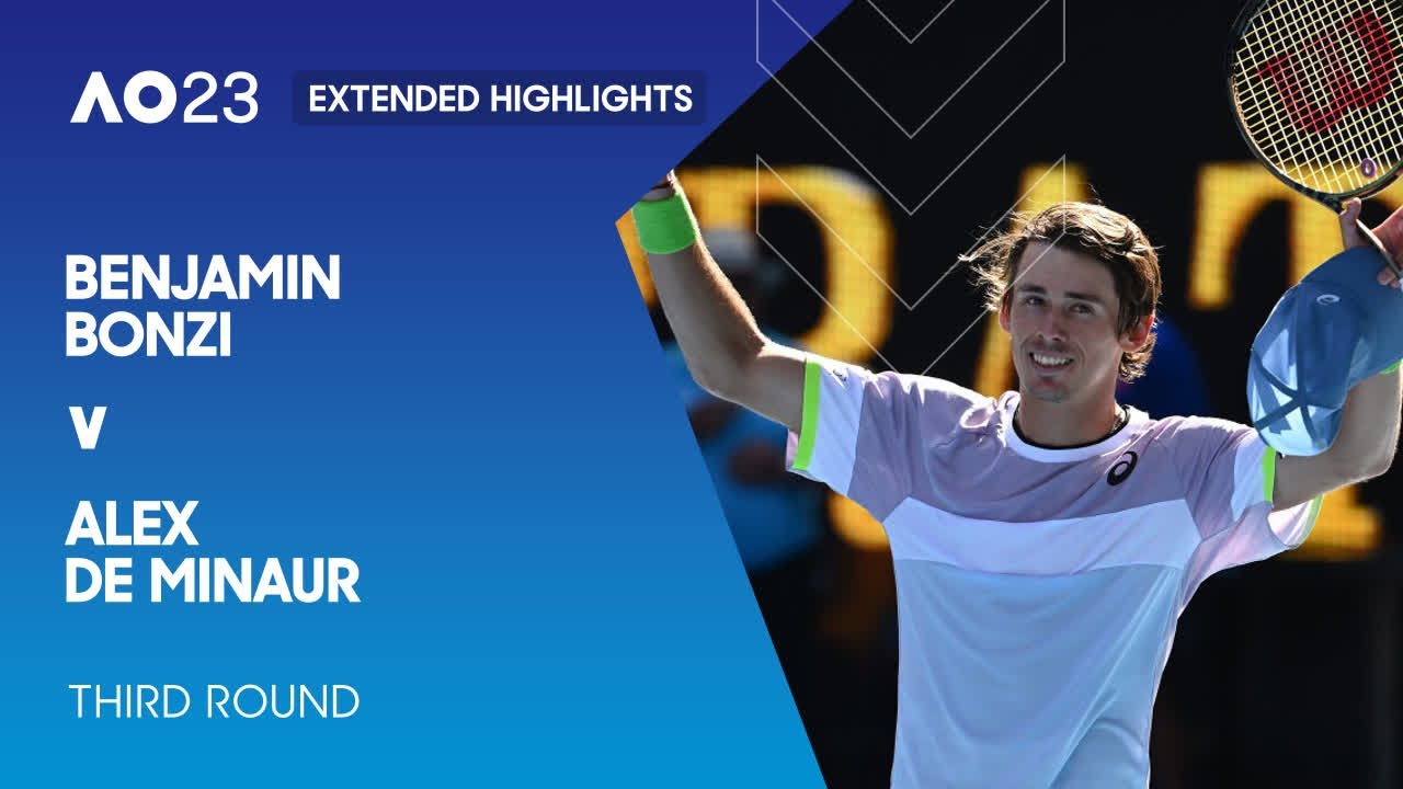 Benjamin Bonzi v Alex de Minaur Extended Highlights | Australian Open 2023 Third Round