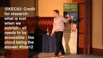 FOTE12  Tweets: Mark Hahnel "Disruptive Dissemination of Research Outputs"