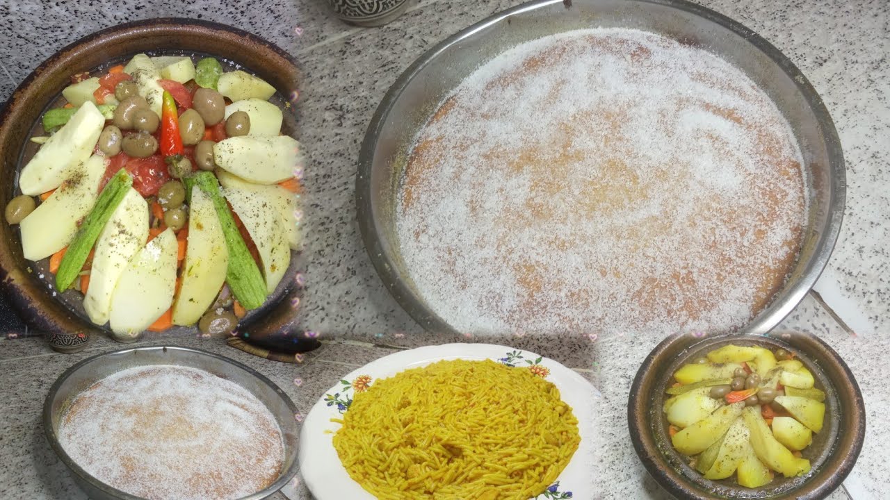 بسبوسة باللبن او ببيضة🥚 وحدة ياسلام و طاجين ما شهيتكم +عشايا المتواضع 