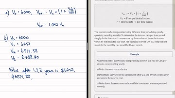 Recursion: Compound interest as a recurrence relation