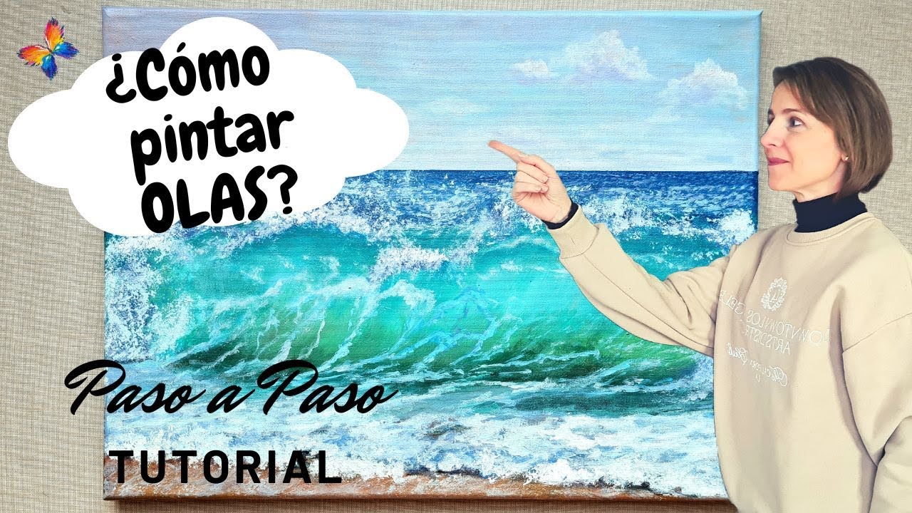 Cómo Pintar el Mar y las Olas  / Pinturas Acrílicas para Principiantes