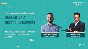 startAD | AI for Good | Fireside Chat: Generative AI Beyond Buzzwords