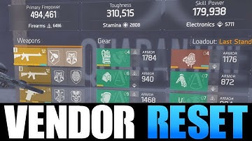 THE DIVISION - NICE VENDOR RESET | GOD ROLL WEAPONS, GEAR & GEAR MODS! (YOU NEED TO BUY)