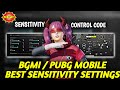🔥 Bgmi sensitivity settings 2026 🥵 | Bgmi best sensitivity settings 😱| Zero recoil sensitivity bgmi.