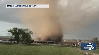 Landspout tornado near Eaton causes minor damage to several outbuildings