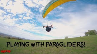 Playing with Paragliders! - FPV chasing