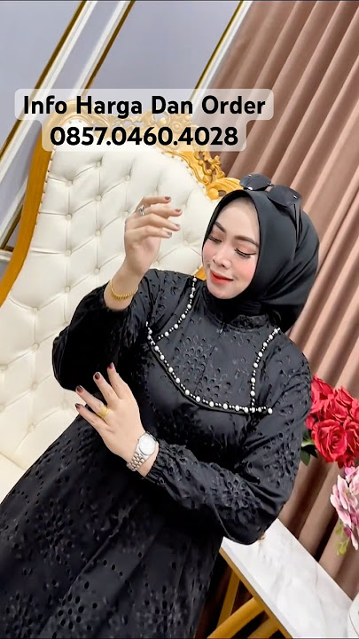 Model Gamis Viral Katun Bolong Premium Kombinasi Payet Mutiara Mewah Size Jumbo Ada #gamiskatbol