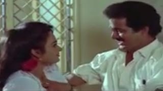 Iddaru Pellala Muddula Police Raomantic Scene Between Poojitha And Rajendra Prasad