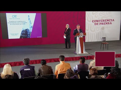 Fortalecen a CFE trabajos de mantenimiento. Conferencia presidente AMLO