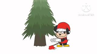 Mokey Getting Ready To Cut The Tree Gif
