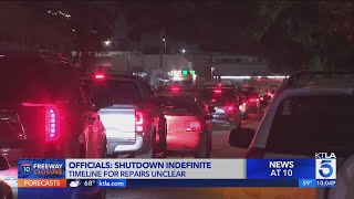 10 Freeway closure prompts commuting nightmare