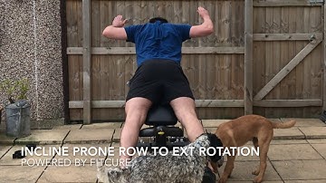 Incline Prone Row To External Rotation