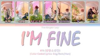 BTS (방탄소년단) - ‘I'm Fine’ Color Coded Lyrics (Han/ Rom/ Eng) HD