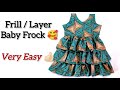 Frill / Layer Baby Frock Cutting & Stitching || 3 Layer Baby Frock Cutting & Stitching
