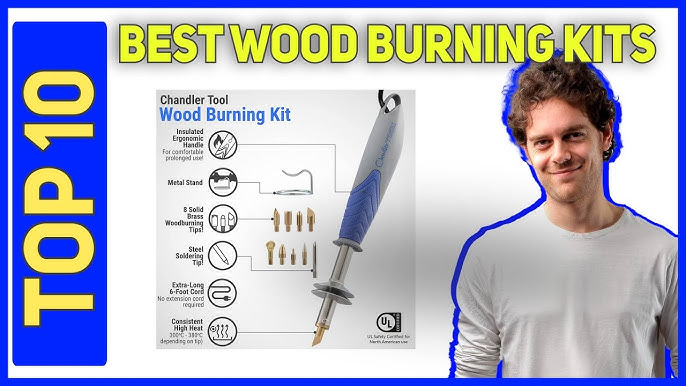 Chandler Tool Wood Burning Kit - 30 Watt - Pyrography with Solid Brass Tips
