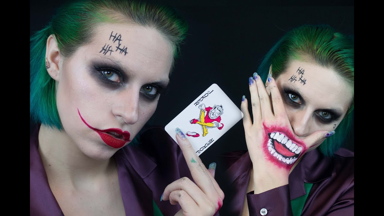 Glam Joker Mashup Makeup Tutorial Not Quite 31 Days of Halloween - YouTube.