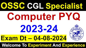 OSSC CGL SPECIALIST 2023-24 Computer Questions | #ossc #ossccomputerquestions #ossccglspecialist
