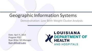 GIS Demonstration: Cluster Analysis
