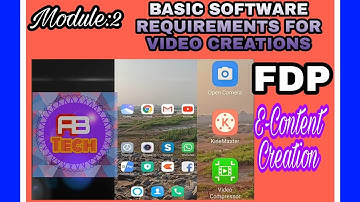 Basic Software Requirements for Video Creation| FDP live| FDP Programme |fdp mooc |FDP Online