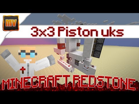 Minecraft Redstone - 3x3 Piston Uks