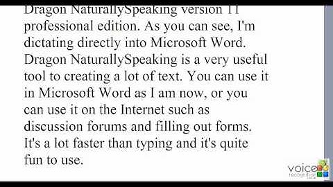 Dragon Dictation Voice to Text Software Demonstration