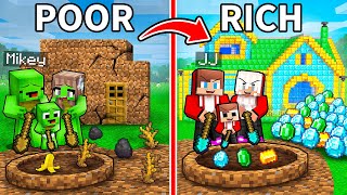 JJ and Mikey: POOR vs RICH Treasures Mine Battle in Minecraft - Maizen