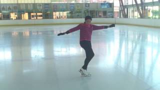 Paula Practicing Backward Outside Circle Eight