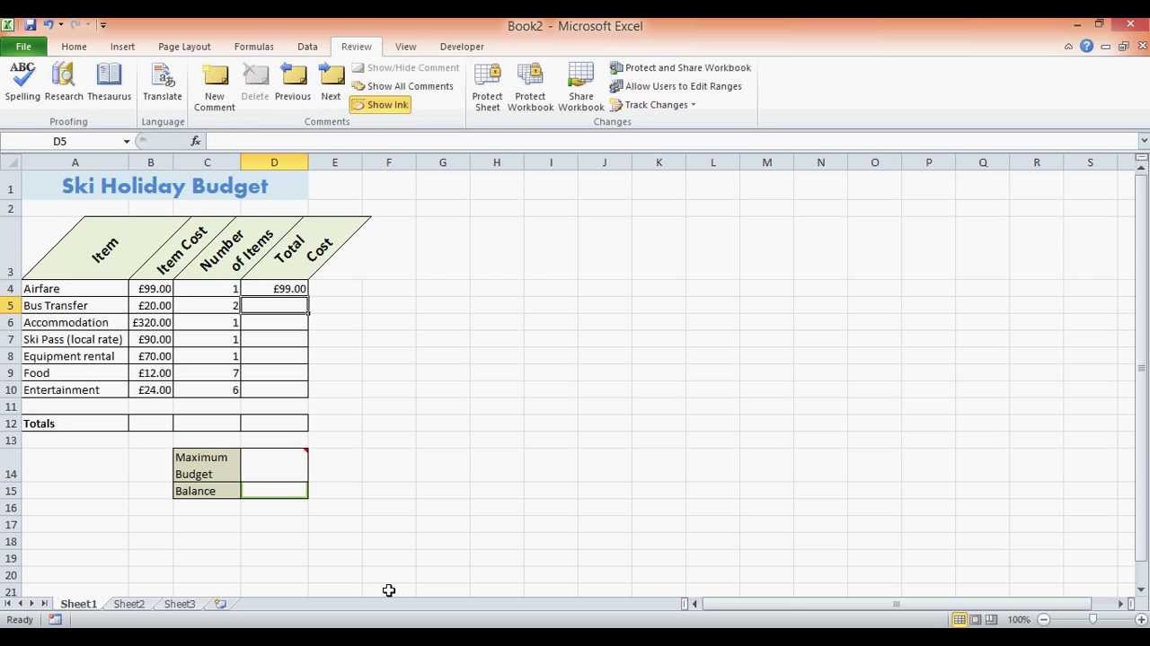 ICT Spreadsheet Skills Basic Formulas YouTube