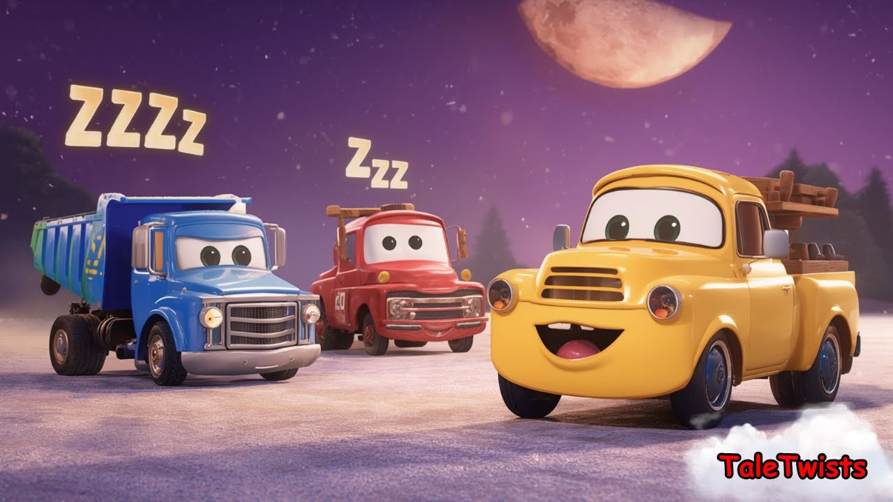 Sleepy Trucks: A Soothing Lullaby for Kids | Bedtime Song for Toddlers | Vehicles | TaleTwists